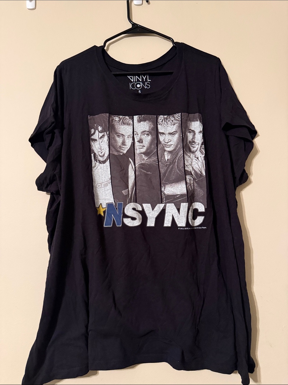 torrid Black NSYNC Graphic Tee with Silver Print